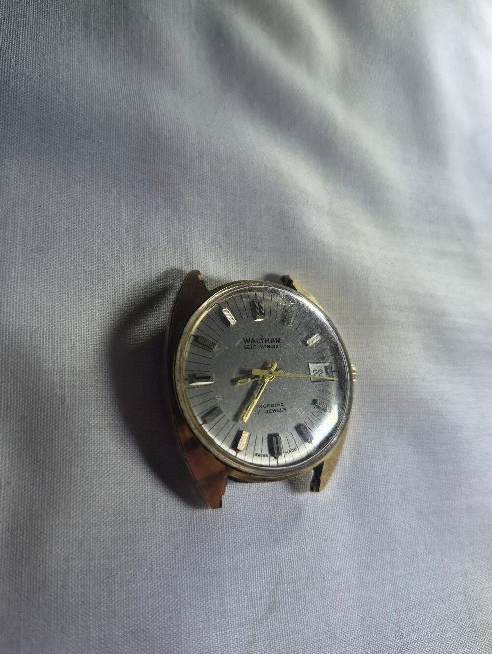 Vintage Waltham Automatic Watch Head - Swiss Made 17 Jewels (As-Is)